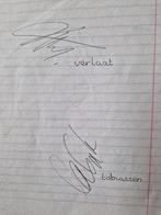 schrift  met  handtekeningen  Ajax-spelers   90er jaren, Ophalen of Verzenden, Gebruikt, Ajax, Overige typen