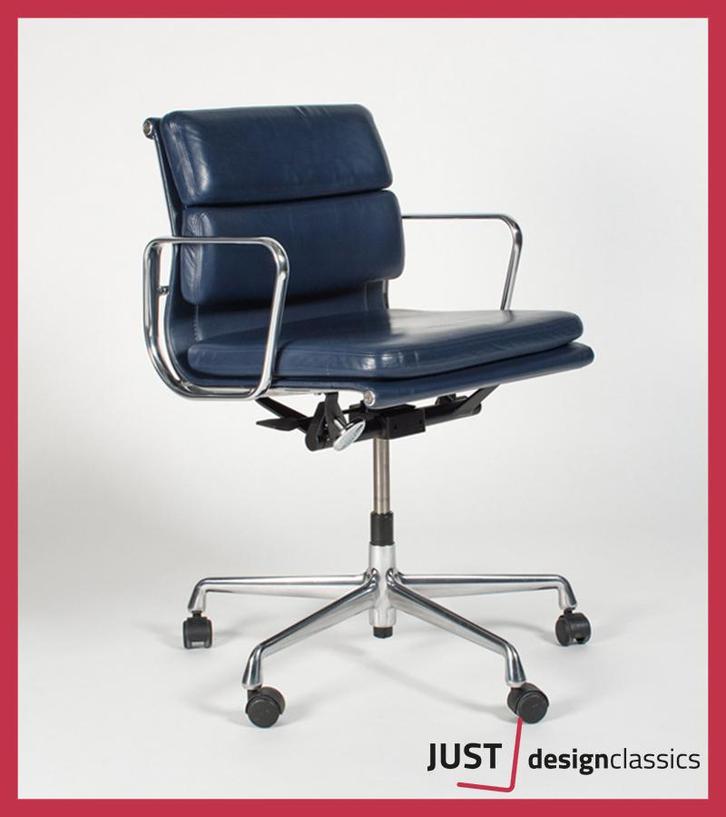 Vitra ea 217 Dubbelzijdig Midnight Blue Leder (voorraad:4), Huis en Inrichting, Bureaustoelen, Zo goed als nieuw, Bureaustoel