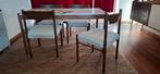 Moderne Eettafel met 4 Stoelen, Ophalen, Gebruikt, 100 tot 150 cm, 50 tot 100 cm