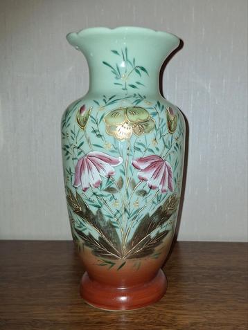 Vintage Bloem Vaas - Groen/Bruin beschikbaar voor biedingen