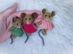 Baby drieling muisjes van choco viltwol 7cm muizenhuis blyth, Verzenden, Nieuw