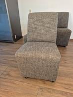 4 eetkamerstoelen met wieltjes, Huis en Inrichting, Fauteuils, Ophalen, Minder dan 75 cm, Zo goed als nieuw, Stof