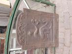 Gietijzer haardplaat, Huis en Inrichting, Haarden, Ophalen, Gebruikt, Houthaard