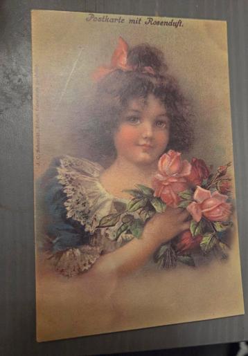 Portret meisje met bloemen - Frances Brundage beschikbaar voor biedingen