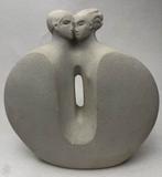 Vintage Marbell beeld - koppel - Stone Art Belgium - 22 cm, Ophalen of Verzenden