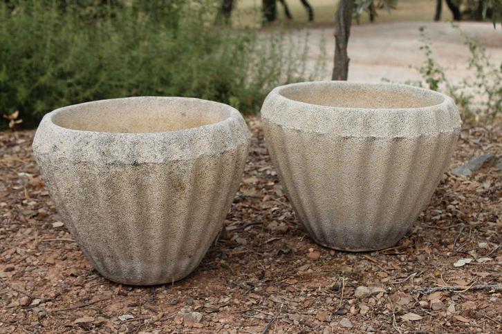 Brocante - Provençaalse bloembakken!, Tuin en Terras, Bloembakken en Plantenbakken, Gebruikt, Steen, Balkon, Tuin, Minder dan 30 cm