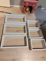6 witte wandkubussen, Ophalen of Verzenden, Zo goed als nieuw, 50 tot 100 cm, Minder dan 50 cm