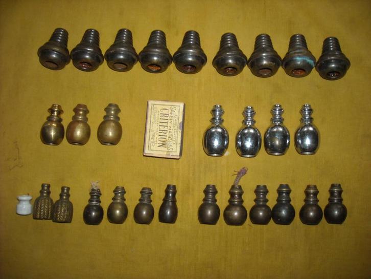 echt oude koperen knop gordijnkoordknop gordijn trekkoord, Antiek en Kunst, Antiek | Overige Antiek, Ophalen of Verzenden