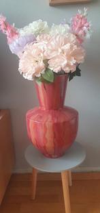 Roze Vaas met Kunstbloemen - Nieuw, Huis en Inrichting, Ophalen, Steen, Nieuw, Minder dan 50 cm