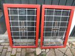 glas en lood ramen maat 95 cm bij 63, Doe-het-zelf en Verbouw, Glas en Ramen, Ophalen, Minder dan 80 cm, Gevelraam of Ruit