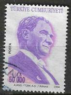 Turkije 1994 - Yvert 2779 - Beeltenis van Ataturk (ST), Postzegels en Munten, Postzegels | Europa | Overig, Ophalen, Overige landen