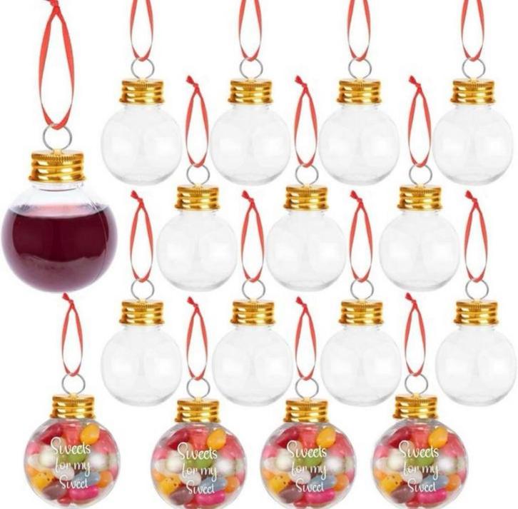 Transparante (kerst)ballen om te vullen/personaliseren, Diversen, Kerst, Zo goed als nieuw, Ophalen of Verzenden