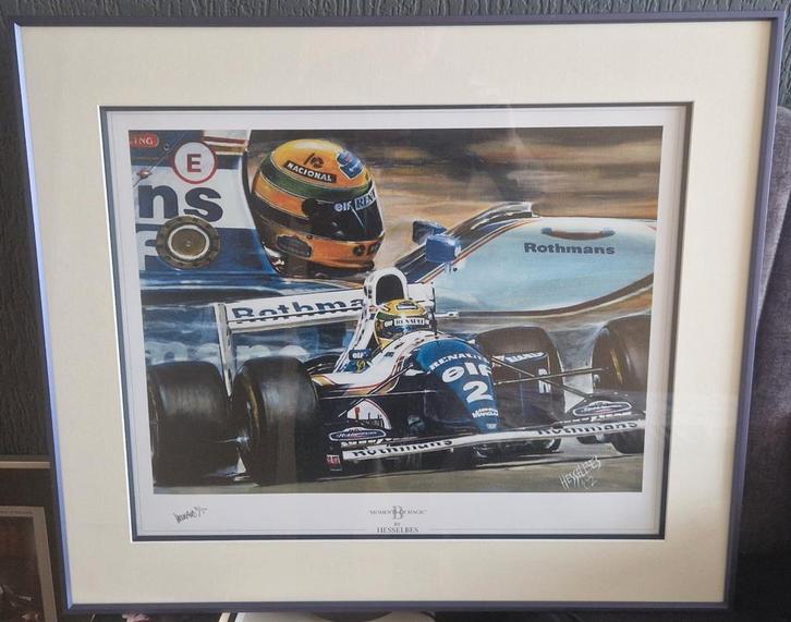 Ayrton Senna " Moments Of Magic ", Antiek en Kunst, Kunst | Litho's en Zeefdrukken, Ophalen