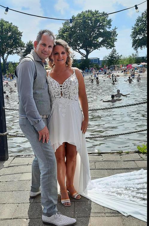 Trouwjurk MoriLee, Kleding | Dames, Trouwkleding en Trouwaccessoires, Zo goed als nieuw, Trouwjurk, Wit, Ophalen of Verzenden