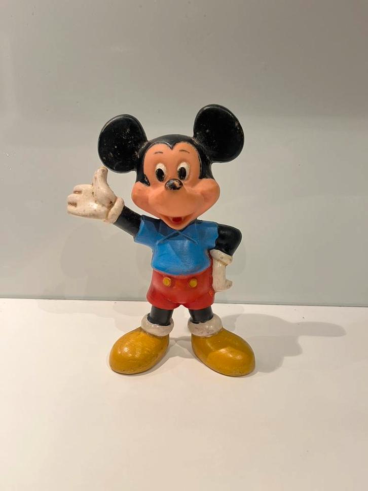 Zeldzame Disney rubberen Mickey Mouse., Verzamelen, Disney, Gebruikt, Beeldje of Figuurtje, Mickey Mouse, Ophalen of Verzenden