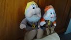 Happy En Sneezy Knuffels Van De 7 Dwergen., Verzamelen, Disney, Ophalen of Verzenden, Sneeuwwitje of Doornroosje, Gebruikt, Knuffel