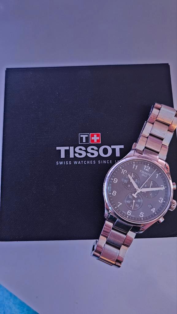 Tissot Chrono XL Classic - Zwarte Wijzerplaat, Sieraden, Tassen en Uiterlijk, Horloges | Heren, Gebruikt, Polshorloge, Overige merken
