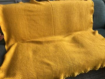 Okerkleurig vintage wollen sprei plaid Early’s of Witney beschikbaar voor biedingen