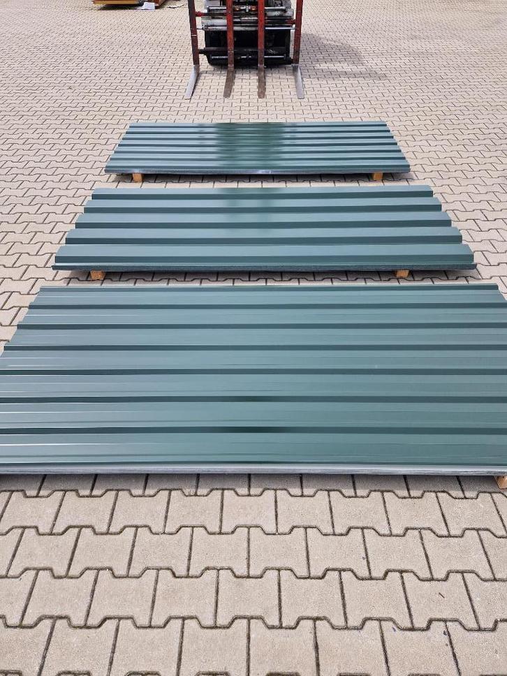 Damwandplaten Dakprofielplaten RAL6009 groen polyester nieuw, Doe-het-zelf en Verbouw, Platen en Panelen, Nieuw, Overige materialen