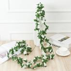 Witte Kunst Rozen Slinger / Kunstplant Bloem Hangplant Roos, Verzenden, Nieuw