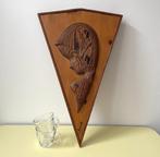 Vintage Wandbord Maria - Houten Kunst, Verzenden, Gebruikt