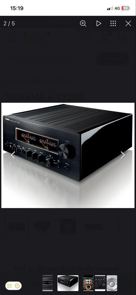 Yamaha A-S3200 Geïntegreerde Versterker - Topklasse!, Audio, Tv en Foto, Versterkers en Receivers, Zo goed als nieuw, Stereo, 120 watt of meer