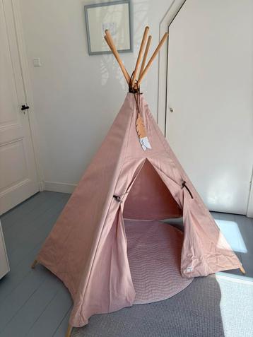  Nobodinoz Tipi Tent Wigwam Nevada + Speelkleed – Bloom Pink beschikbaar voor biedingen