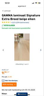 Gamma Laminaat Extra Breed Beige + Ondervloer, 50 tot 150 cm, Zo goed als nieuw, Laminaat, Kunststof
