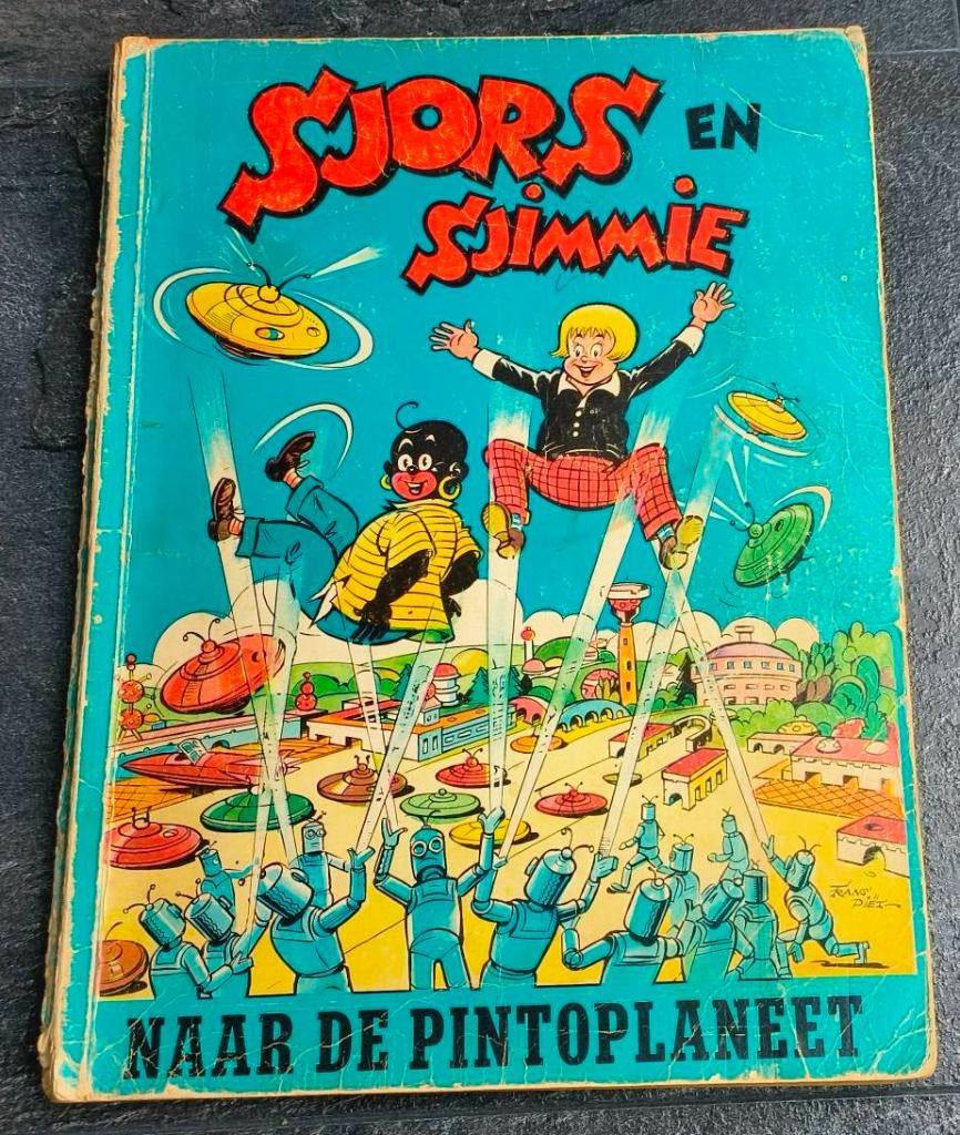 Sjors en Sjimmie naar de Pintoplaneet 16, Gelezen, Eén stripboek, Diverse auteurs, Ophalen of Verzenden