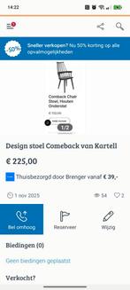 Design stoel Comeback van Kartell, Ophalen, Zo goed als nieuw, Zwart, Eén