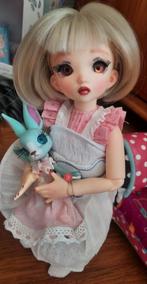 Bjd hars 13 cm gecustumized lapin doll., Verzamelen, Poppen, Ophalen of Verzenden, Zo goed als nieuw, Pop