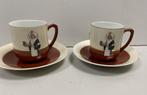 twee Droste cacao kop-en-schotels, Gebruikt, Ophalen of Verzenden, X, Overige stijlen