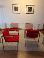 Pastoe eetkamerstoelen, set van 4, bekleding rood wol, Ophalen, Zo goed als nieuw, 4 tot 6 stoelen