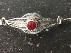 Antieke zilveren armband met kormalijn/ carneool G. Reggers?, Ophalen of Verzenden, Zo goed als nieuw, Zilver