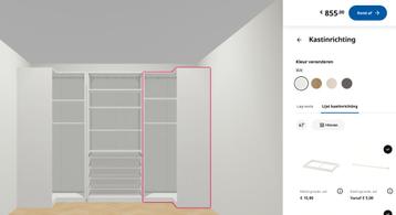 Witte IKEA pax kasten set met twee hoekkasten beschikbaar voor biedingen