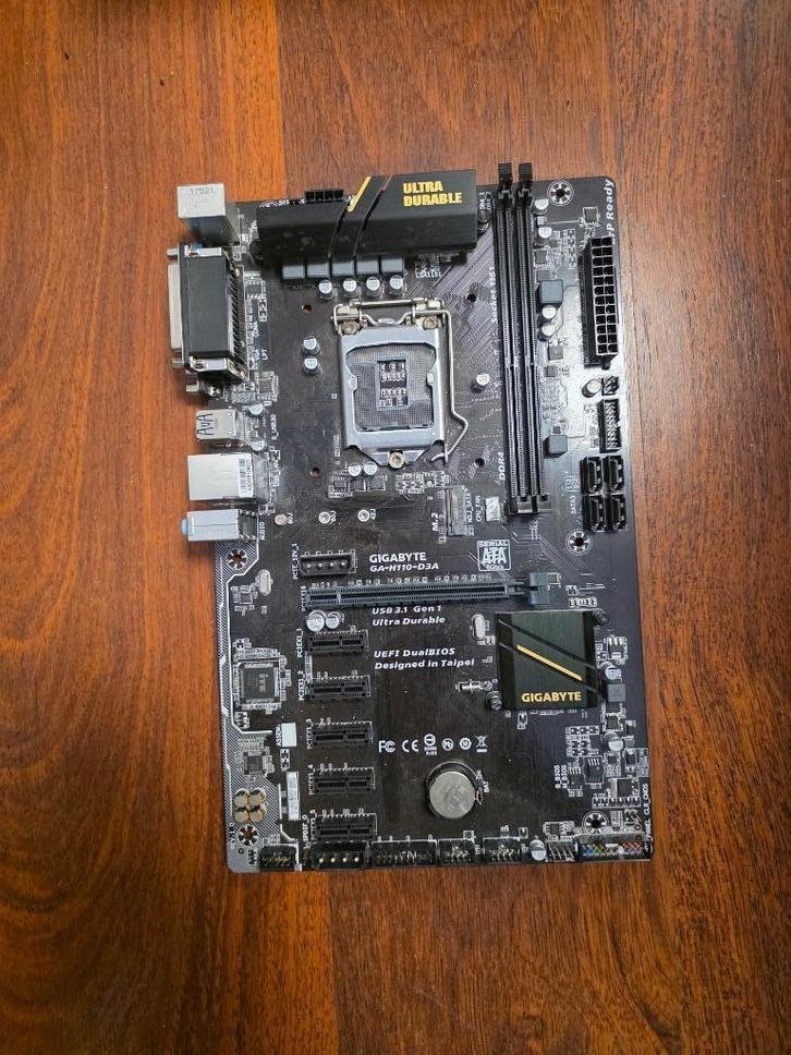Gigabyte GA-H110-D3A, Computers en Software, Moederborden, Gebruikt, Intel, DDR4, Ophalen of Verzenden