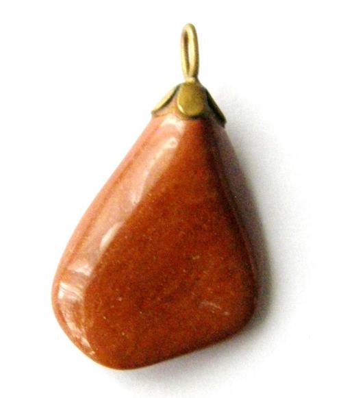 Antieke Goudsteen hanger, Sieraden, Tassen en Uiterlijk, Antieke sieraden, Hanger, Met edelsteen, Verzenden