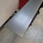 Smalle metalen platen gelakt 220x16 cm  dikte 1,5-2 mm, Gebruikt