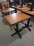 2 horeca SUBWAY tafels 60x50 cm alu metaal houtlook partij, Minder dan 50 cm, Ophalen of Verzenden, Zo goed als nieuw, Vijf personen of meer