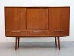 Vintage highboard Deens E.W. Bach, Ophalen, 100 tot 150 cm, 150 tot 200 cm, Teakhout