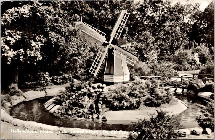Hellendoorn - Molen in de Sprookjestuin Elf Provinciën 1967, Verzamelen, Ansichtkaarten | Nederland, Gelopen, Overijssel, 1960 tot 1980