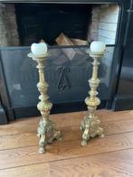 TWEE ANTIEKE KERKKANDELAARS, Antiek en Kunst, Ophalen of Verzenden, Koper of Brons