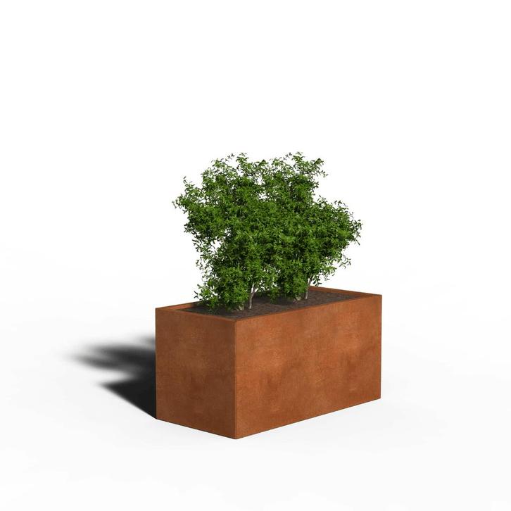 2e-kans: Cortenstaal Plantenbak 120x60x30 - EXCL. BODEM, Tuin en Terras, Bloembakken en Plantenbakken, Zo goed als nieuw, Metaal