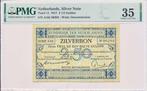 Nederland 2,5 gulden 1917 zilverbon PMG35