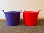 2 Tubtrugs - multifunctionele, flexibele emmers, Ophalen, Zo goed als nieuw, Kunststof