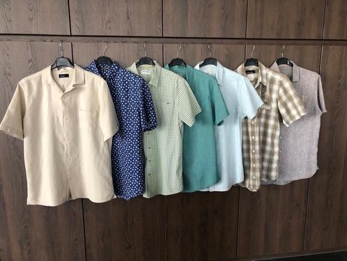 6 overhemden, maat M en L, Kleding | Heren, Overhemden, Gedragen, Halswijdte 39/40 (M), Blauw, Verzenden