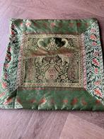 Originele indiase kussen hoes, Ophalen of Verzenden, Zo goed als nieuw, Groen