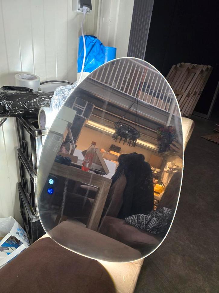 Nieuwe make-up spiegel met LED verlichting en anti-fog, Huis en Inrichting, Woonaccessoires | Spiegels, Nieuw, 50 tot 75 cm, Minder dan 100 cm