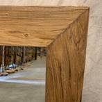 Spiegel (facet)– massief teak lijst - 60 x 50 cm - TTM Wonen, Huis en Inrichting, Woonaccessoires | Spiegels, Www.ttmwonen.nl