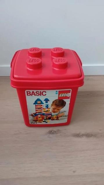 Lego opberg emmer    rood     opbergemmer  beschikbaar voor biedingen